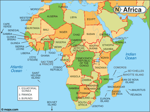 countries in africa