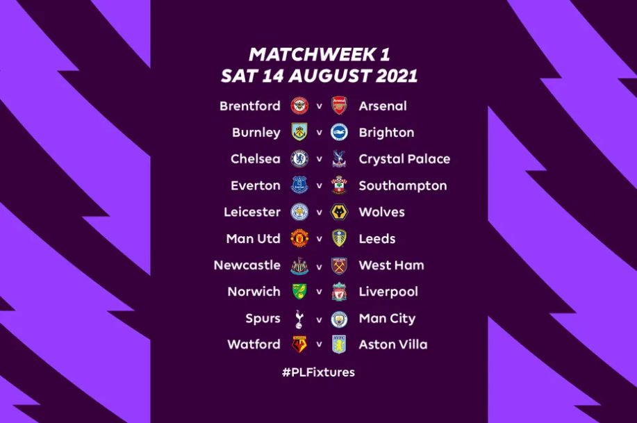 2021/22 Premier League fixtures